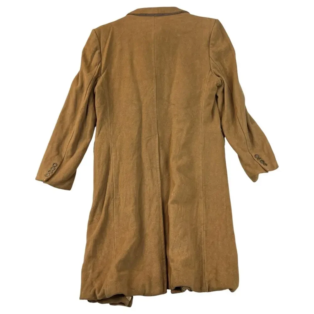 Rare Van Gils Mens Cashmere Coat Vintage Camel Tan 3 Button Overcoat Sz 36-38